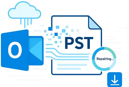 Recover Outlook data to PST, MSG, EML, and VCF
